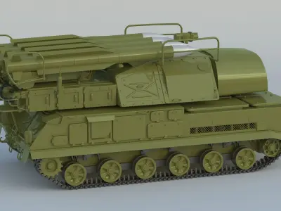 9K37 Buk Missile System SA-11 3D model