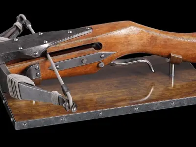 Witcher Crossbow Low-poly 3D model
