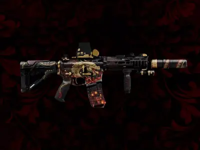 MK18 Rifle Dragon Thema Low-poly 3D model