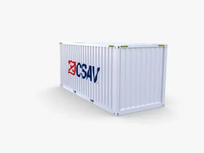 20ft Shipping Container CSAV v1 3D model