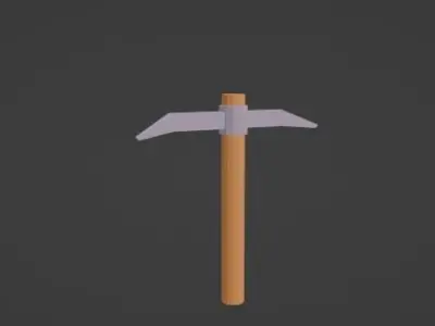 Low Poly Pickaxe Free 3D model