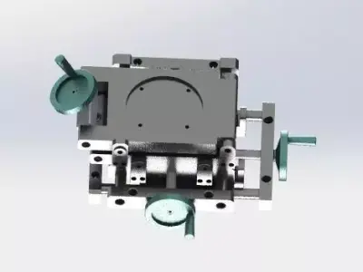 Xyz and angle oof four-axis adjustment platform 3D model