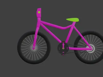 Bike Low Poly bicycle 3D model