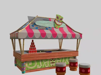 Carnival Shop Low-poly 3D model