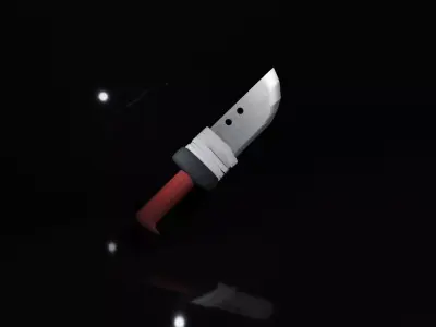 Game-ready stylized knife low-poly  Free low-poly 3D model