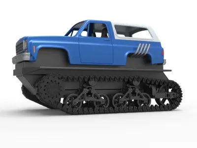 Vintage Monster tank Version 2 Scale 1 to 25 3D print model