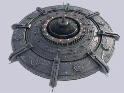 Classic UFO Low-poly 3D model buy