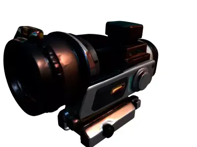 Futuristic SciFi Weapon Scope Low-poly 3D model