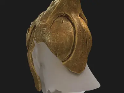 Helmet golden 3D model