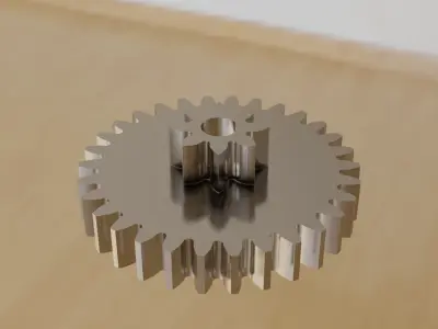 Gear train with coaxial input and output shafts Free 3D model