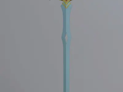 Two handed sword in fantasy style B4 Low-poly 3D model