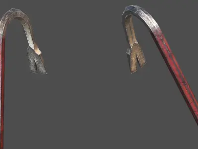 Crowbar PBR pair of swords Low-poly 3D model