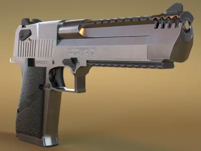 Desert Eagle Pistol Low-poly 3D model shop