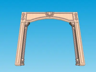 indian jodhpuri stone arch 3d modal 3D model purchase