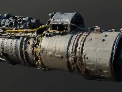 Gas jet turbine 3D model