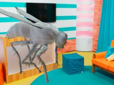 Bug fly Low-poly 3D model
