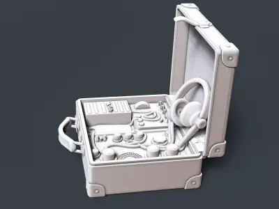 Military Suitcase Radio RoZ 3D print model