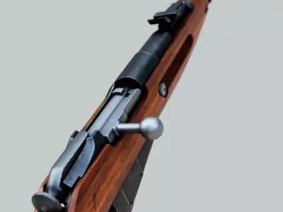 Mosin Nagant M30 Carbine Low-poly 3D model