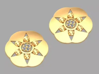 Diamond Earring  3D print model buy