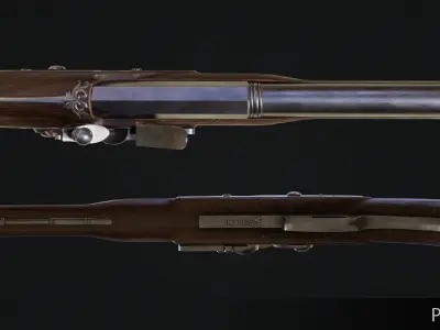 Flintlock Pistol Low-poly 3D model buy