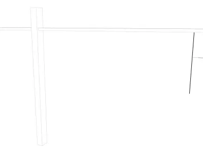 3D Seaport three different colored shipping containers Low-poly 3D model