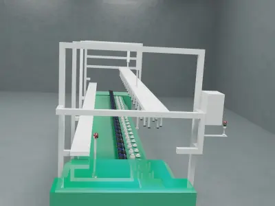Rotor spinning machine 3D model
