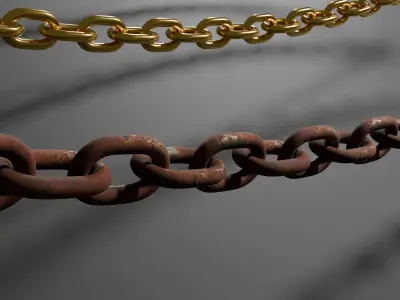 Customizable Chain setup for Blender 3D model
