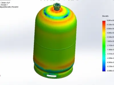 Gas cylinder Analysis  Free 3D model