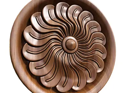 Ceiling Medallion 02 Free 3D model
