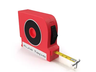 Tape Rule Low-poly 3D model
