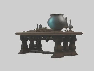 Alchemytable Model 1 Low-poly 3D model