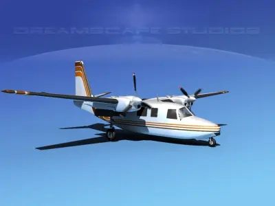Rockwell Aero Commander 560 V14 3D model