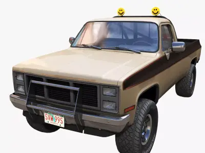 4x4 pickup Low-poly 3D model