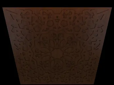 islamic patern Low-poly 3D model