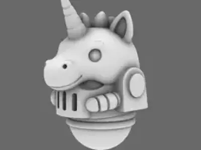 Pride Marines V7 Unicorn Marine Helmets Type A 3D print model
