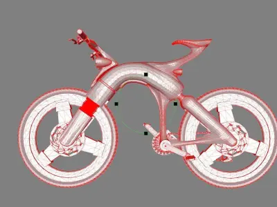 BZZZ BIKE CONCEPT by MBK 1993 Low-poly 3D model