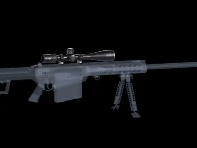 Variable optic rifle scope Vortex GOLDEN EAGLE Low-poly 3D model