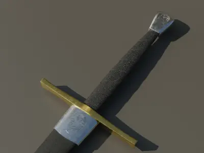 Kings Long Sword Low-poly 3D model