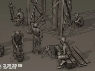 Construction Site 3D model get