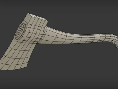 Wooden Axe Free low-poly 3D model purchase