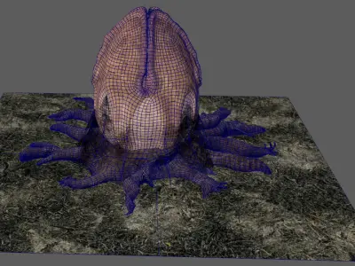Alien insect eggs Low-poly 3D model