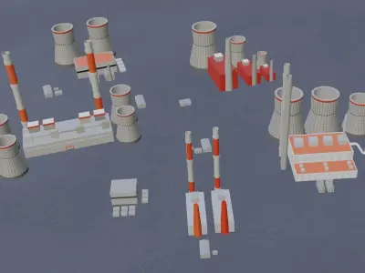 factory Low-poly 3D model purchase