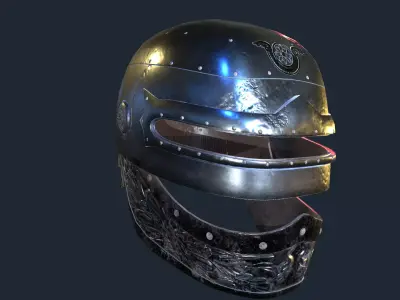 medieval cop helmet Low-poly 3D model