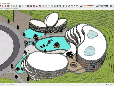 Sketchup Hotel T2 3D model