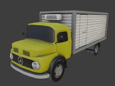 Mercedes Benz Kurzhauber Low-poly 3D model