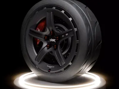 RIMS Velg Wheels HSR FE01SR Carbon fiber rotiform ssr oz bbs 3D model