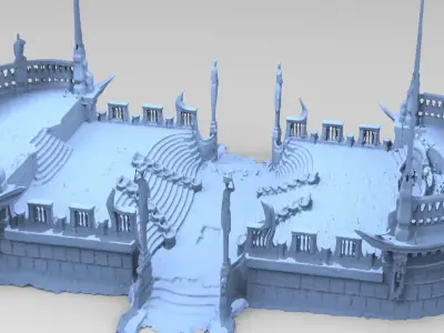Poseidon ruins Stone   3D model