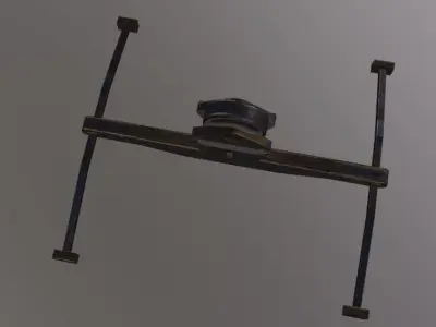 Crane Winch Low-poly 3D model