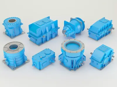 Industrial Gearbox Collection 3D model