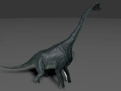 Brachiosaurus Dinosaur Low-poly 3D model 4